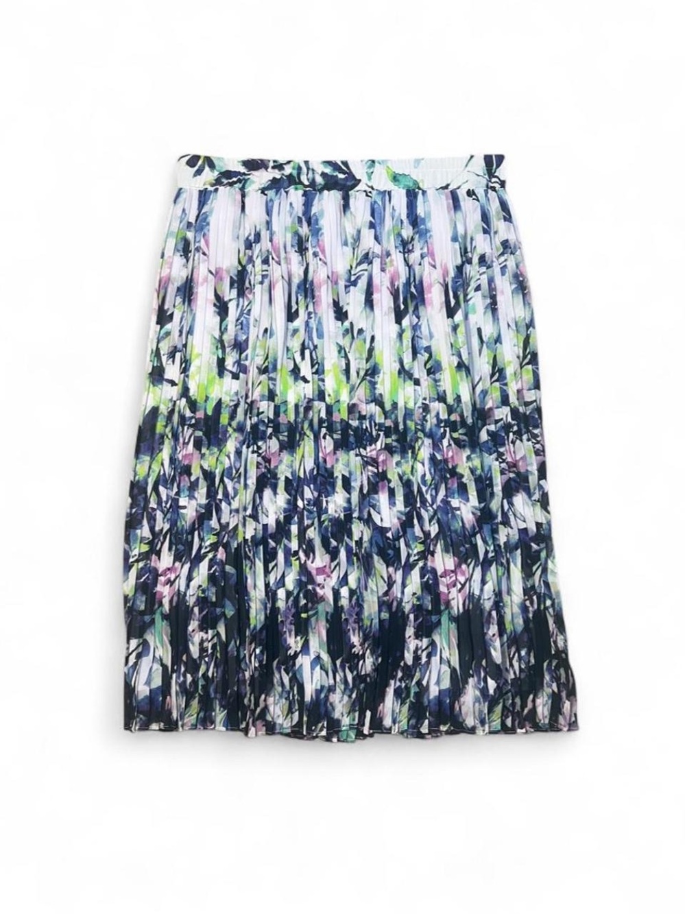 Liz Claiborne floral pleated midi skirt Size L